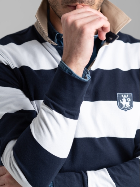 Polo de manga larga para hombre