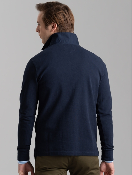 Polo de hombre de manga larga con bolsillo