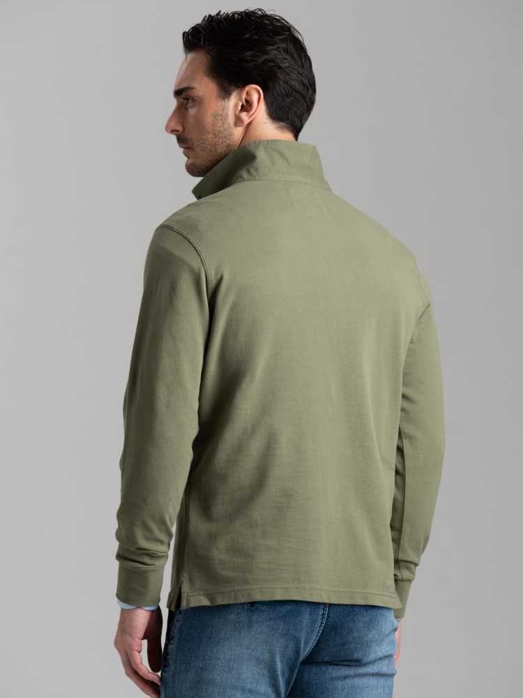 Polo de hombre de manga larga con bolsillo