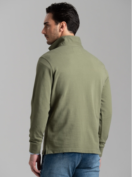 Polo de hombre de manga larga con bolsillo
