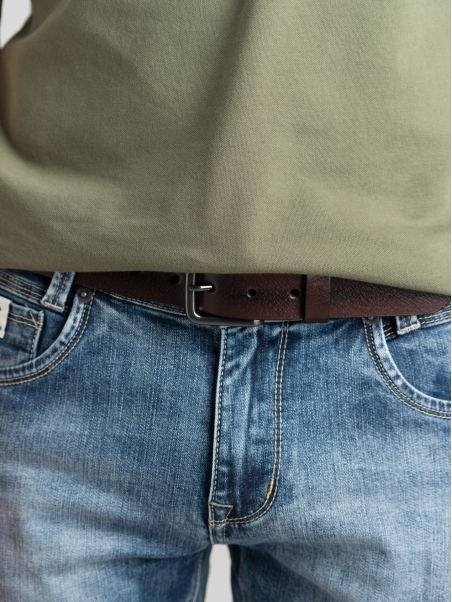 Vaqueros de cinco bolsillos para hombre en lavado medio claro