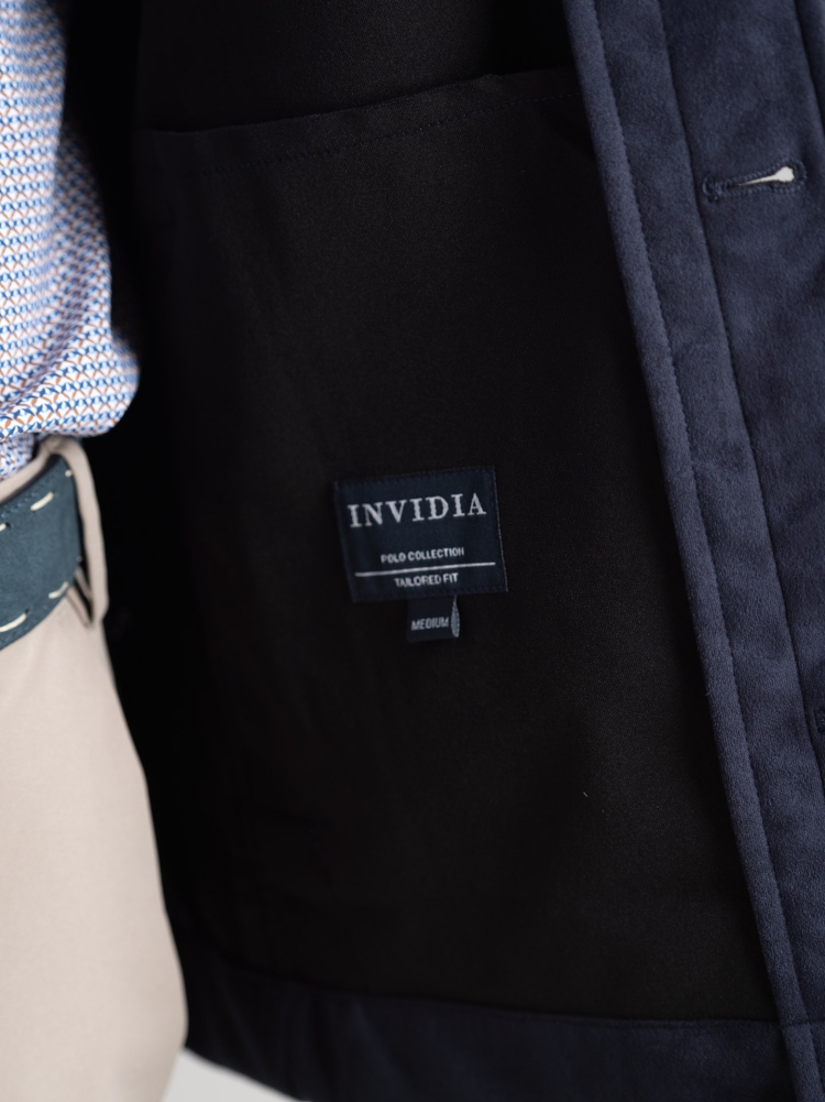 Chaqueta de ante para hombre con cuatro bolsillos