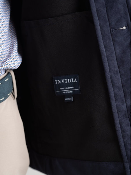 Chaqueta de ante para hombre con cuatro bolsillos