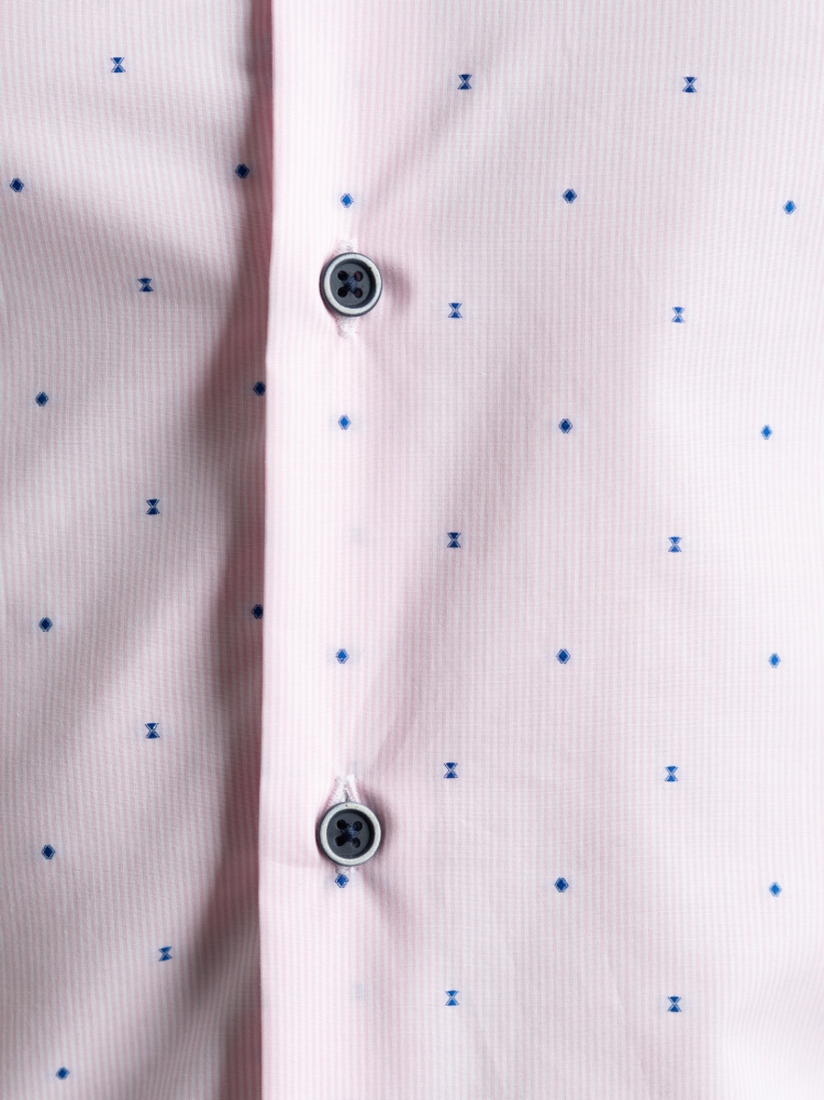 Camisa milleraiese de hombre rosa con cuello abotonado