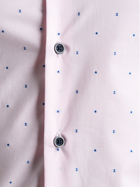 Camisa milleraiese de hombre rosa con cuello abotonado