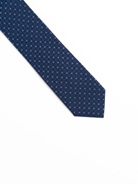 Corbata de seda con estampado de micro diamantes