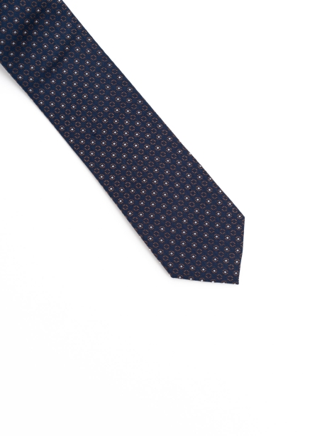 Corbata de seda con estampado de micro diamantes