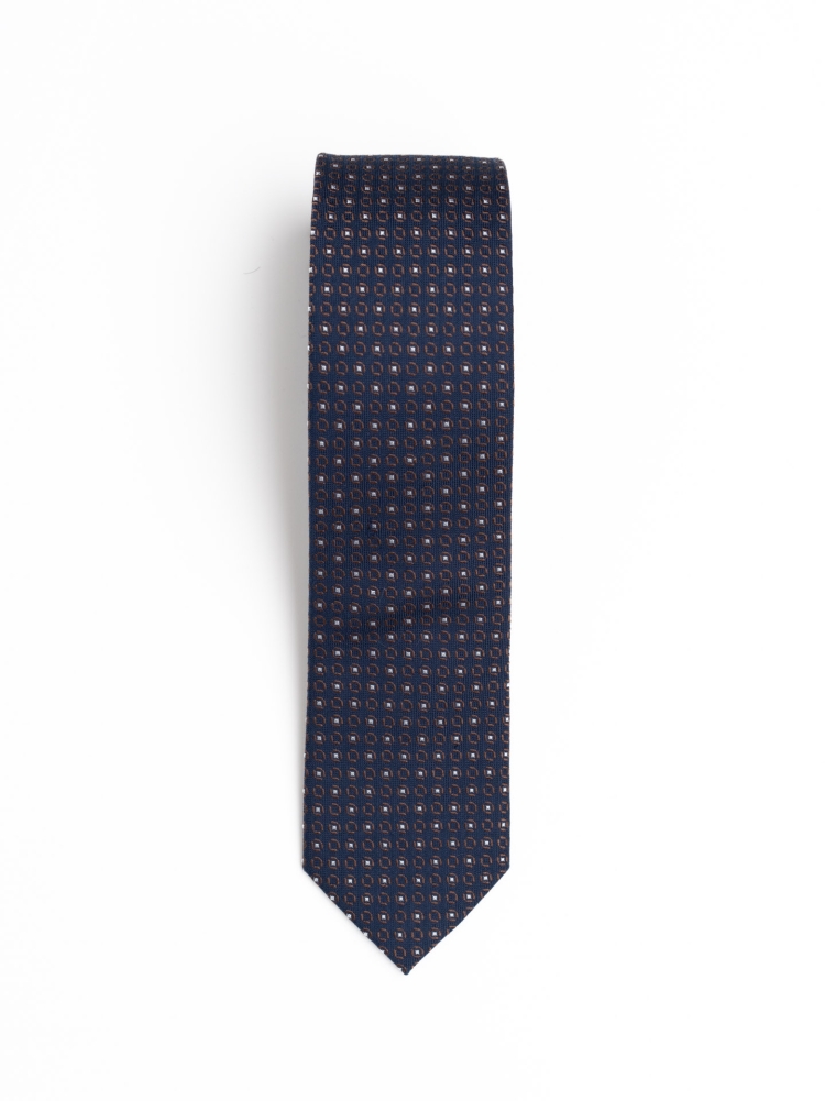 Corbata de seda con estampado de micro diamantes