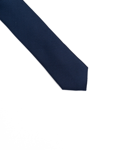 Corbata de seda lisa azul