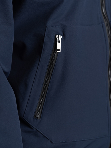 Chaqueta TECNO de hombre con cremallera completa, forro de punto y capucha