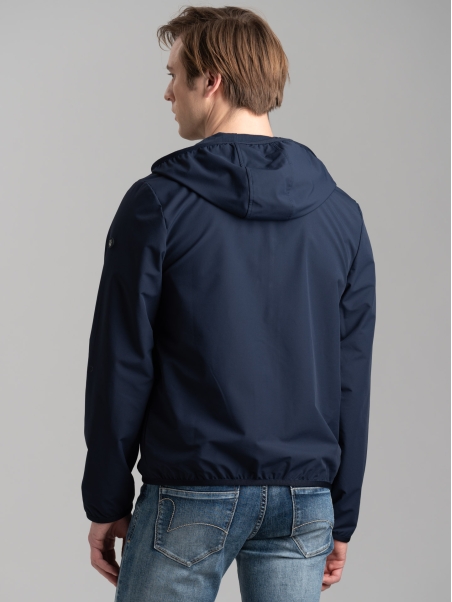 Chaqueta TECNO de hombre con cremallera completa, forro de punto y capucha