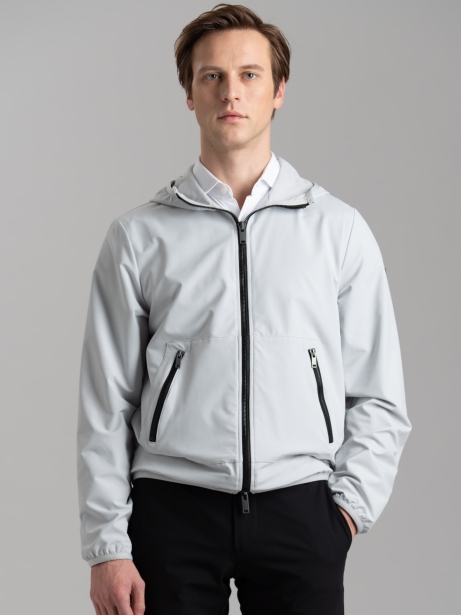 Chaqueta TECNO de hombre con cremallera completa, forro de punto y capucha
