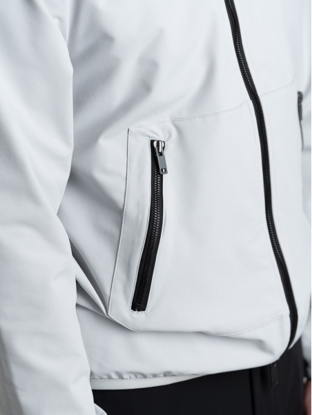 Chaqueta TECNO de hombre con cremallera completa, forro de punto y capucha