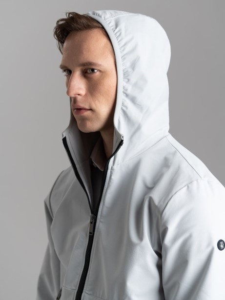 Chaqueta TECNO de hombre con cremallera completa, forro de punto y capucha 2