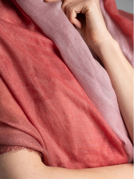 Sciarpa donna con stampa degradé effetto lurex