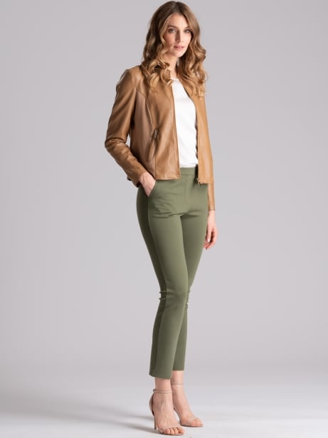 Chaqueta de mujer de piel sintética y tejido Punto Milano 2