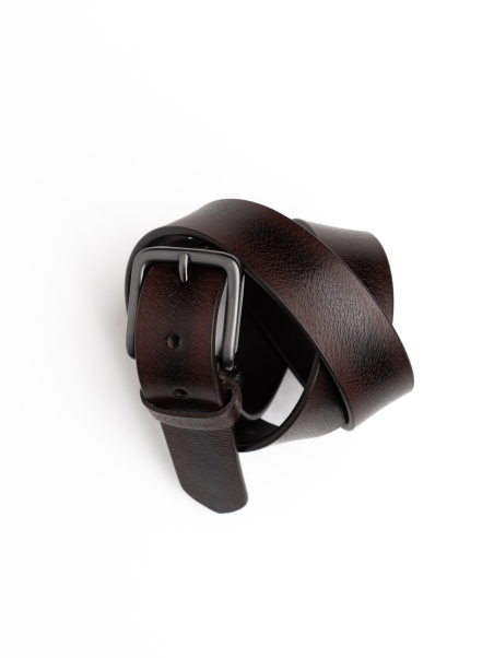Cintura uomo in pelle liscia effetto vintage