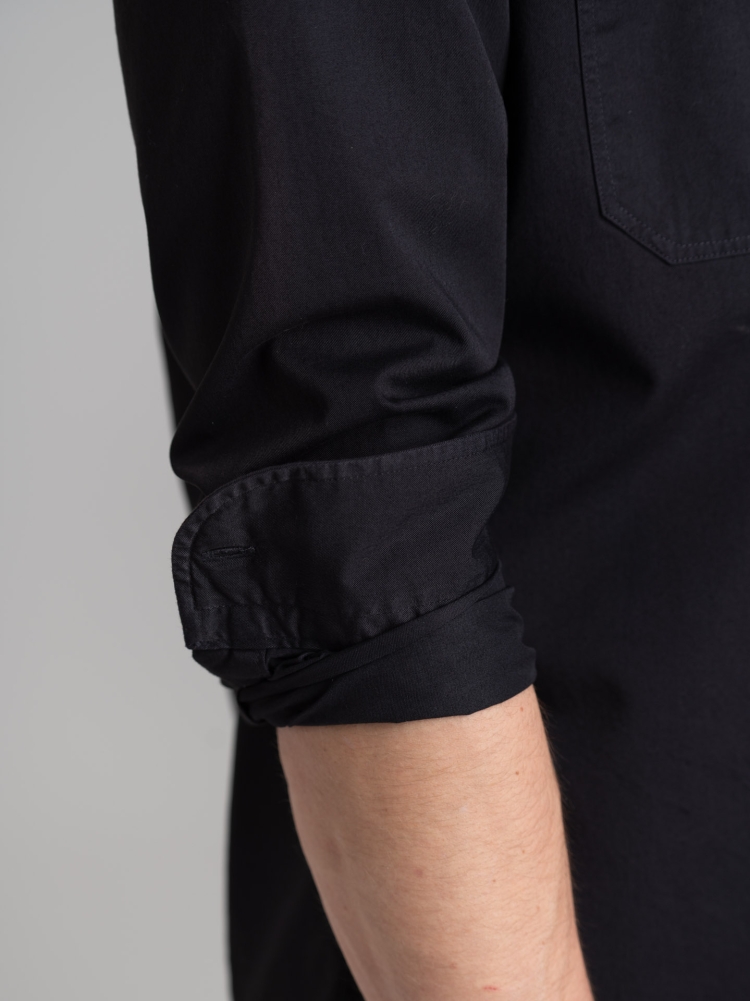 Camicia uomo slim in tessuto twill tinto capo