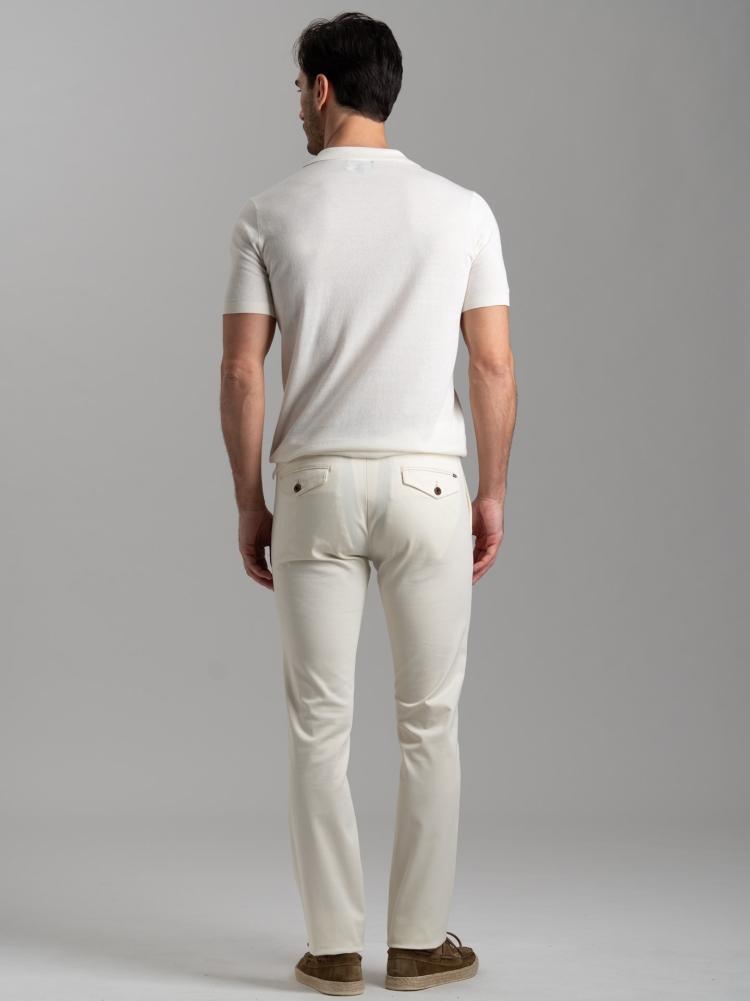 Polo uomo in maglia calata e collo Derby