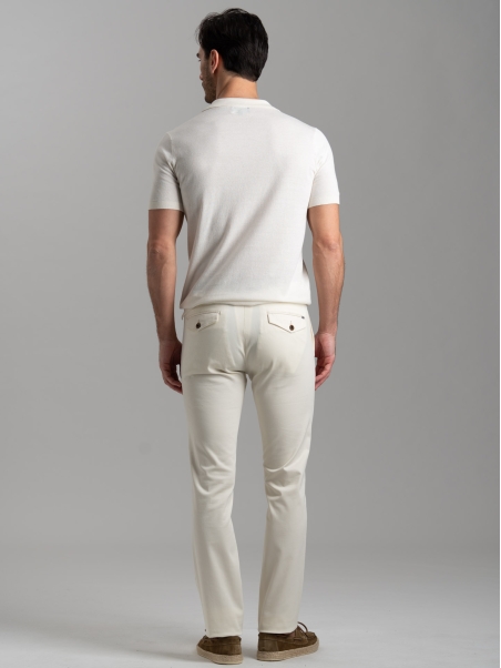 Polo uomo in maglia calata e collo Derby