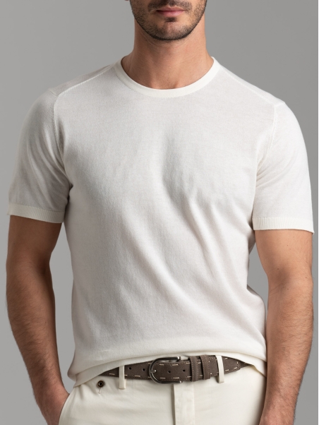 T-shirt uomo in maglia calata di cotone