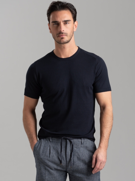 T-shirt uomo in maglia calata di cotone