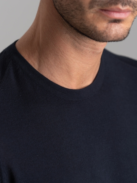 Camiseta de punto por cable de algodón para hombre 2