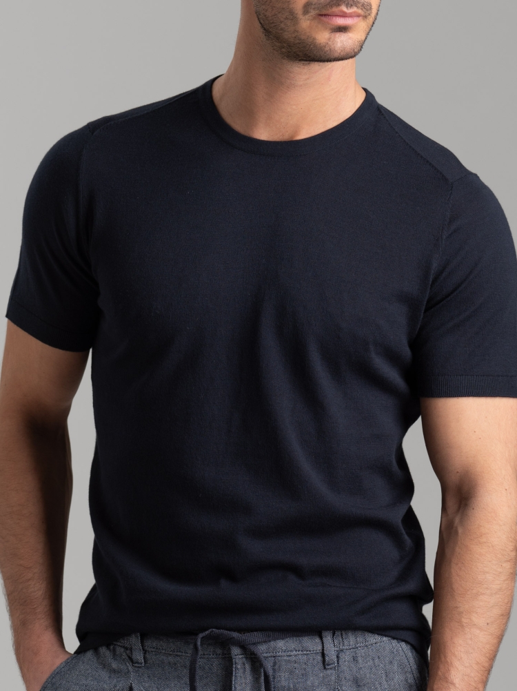 T-shirt uomo in maglia calata di cotone