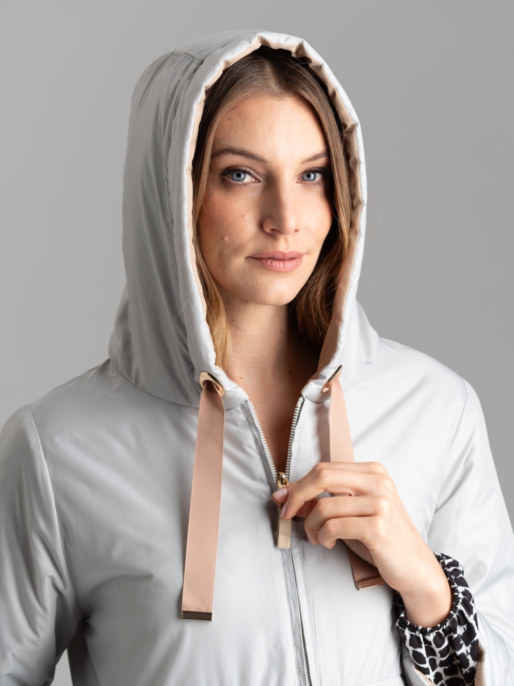 Giubbino donna 100 gr. reversibile con cappuccio