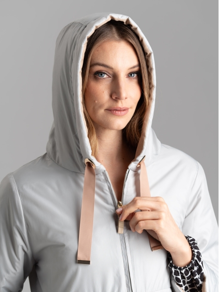 Giubbino donna 100 gr. reversibile con cappuccio