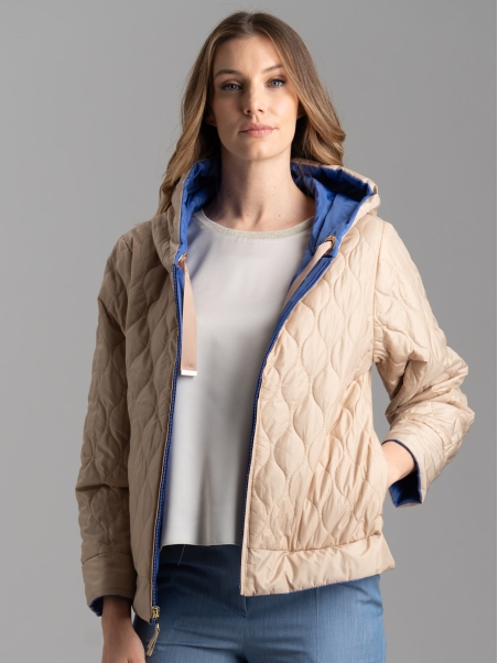Giubbino donna 100 gr. reversibile con cappuccio