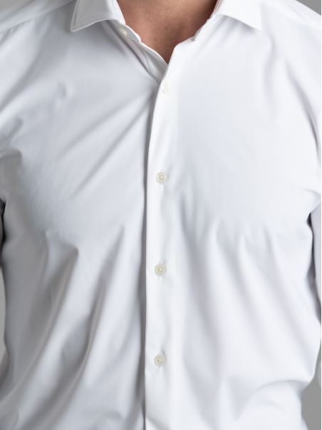 Camicia uomo TECNO bianca con collo semi francese