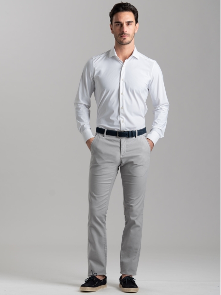 Camicia uomo TECNO bianca con collo semi francese