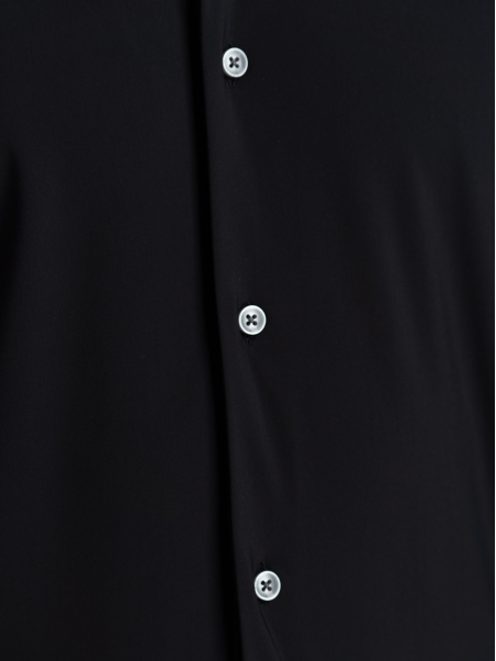 Camicia uomo TECNO nera con collo semi francese