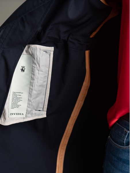 Spolverino donna in twill impermeabile con cappuccio