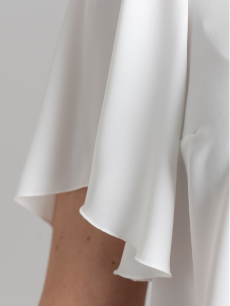 Camicia donna bianca con manica a campana