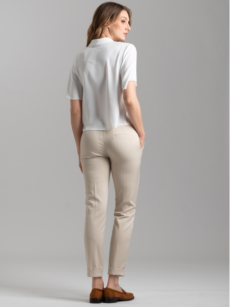 Camicia donna bianca con manica a campana