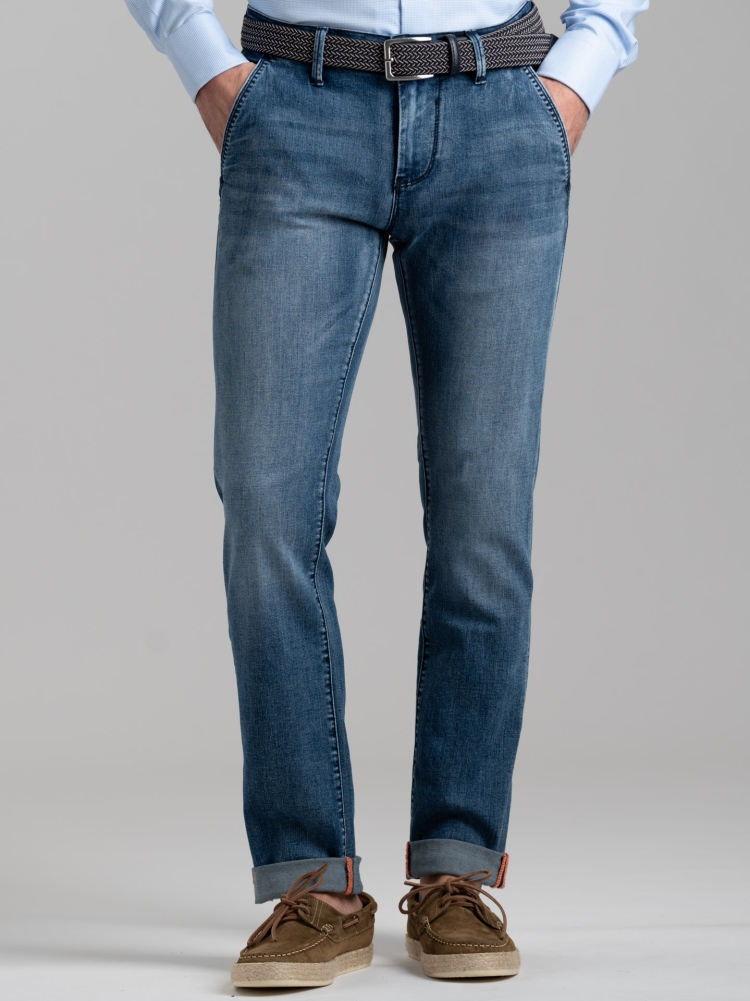 Jeans uomo tasca America blu lavaggio medio