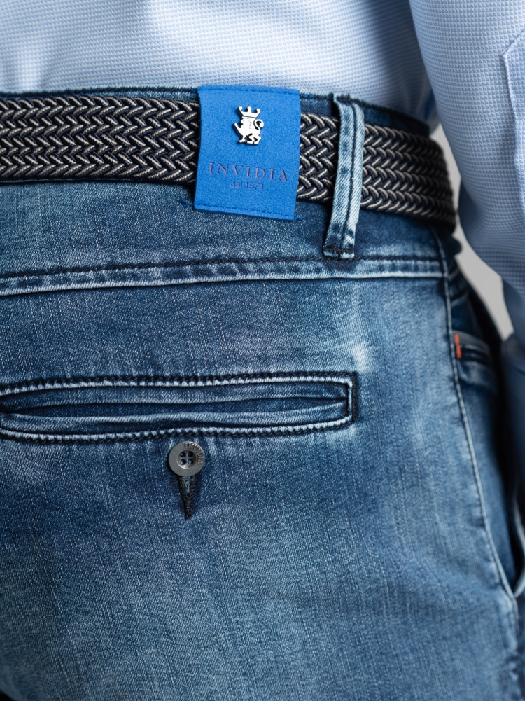 Jeans uomo tasca America blu lavaggio medio