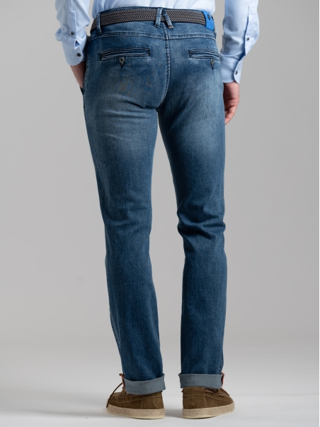 Jeans uomo tasca America blu lavaggio medio