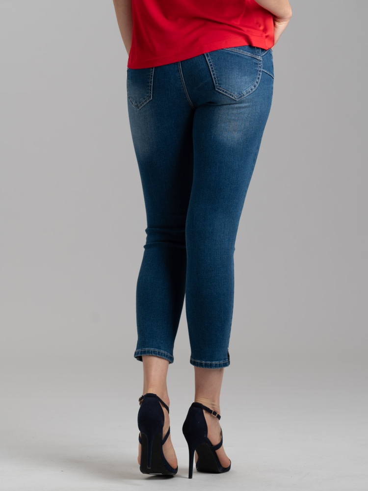 Jeans donna cinque tasche a sigaretta lavaggio medio