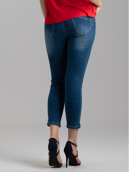 Jeans donna cinque tasche a sigaretta lavaggio medio