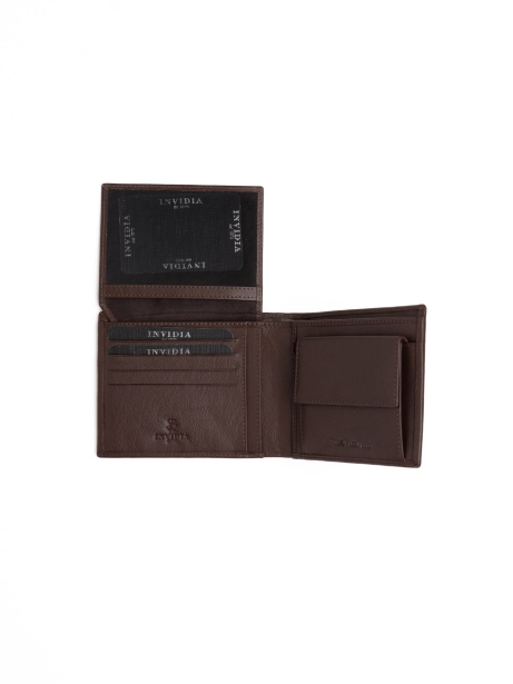 Cartera clásica de piel para hombre con monedero integrado 2