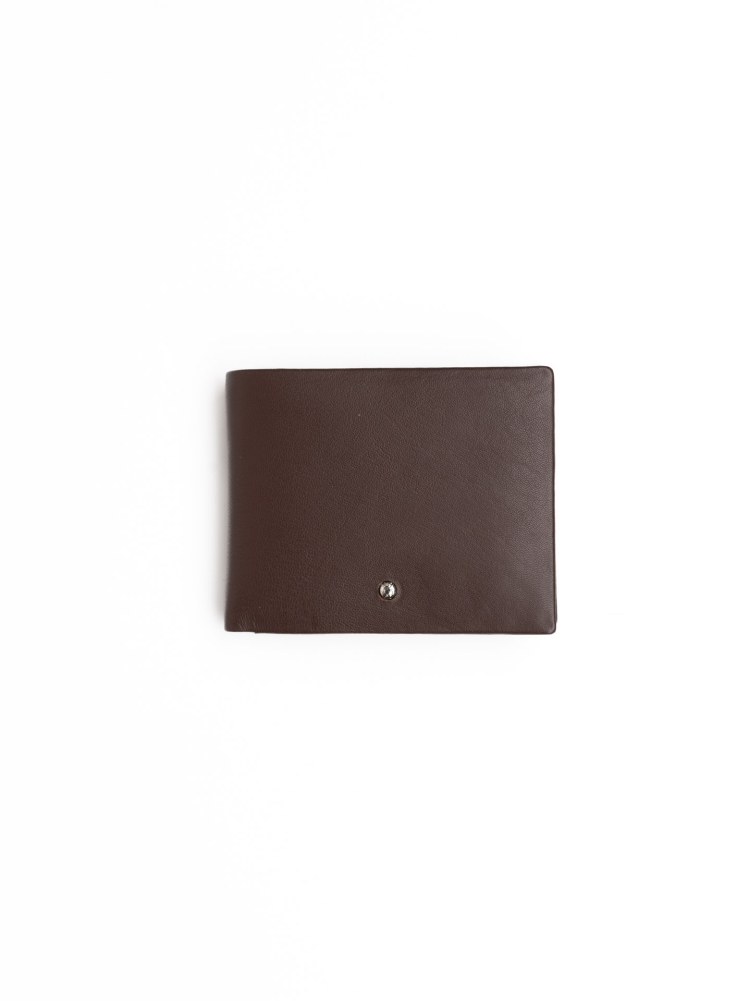 Cartera clásica de piel para hombre con monedero integrado