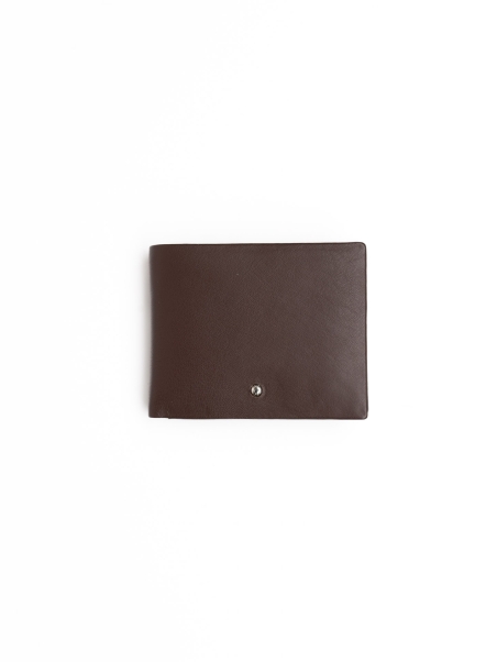 Cartera clásica de piel para hombre con monedero integrado