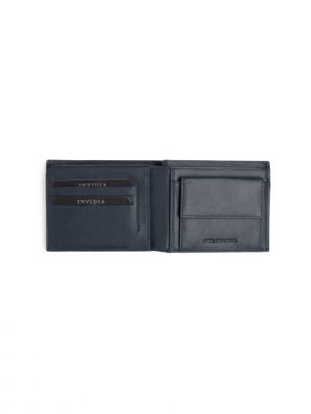 Cartera clásica de piel para hombre con monedero integrado
