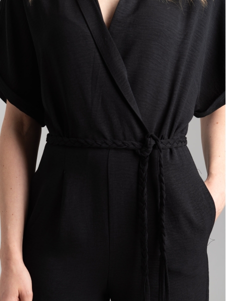 Chándal negro de mujer con mangas kimono