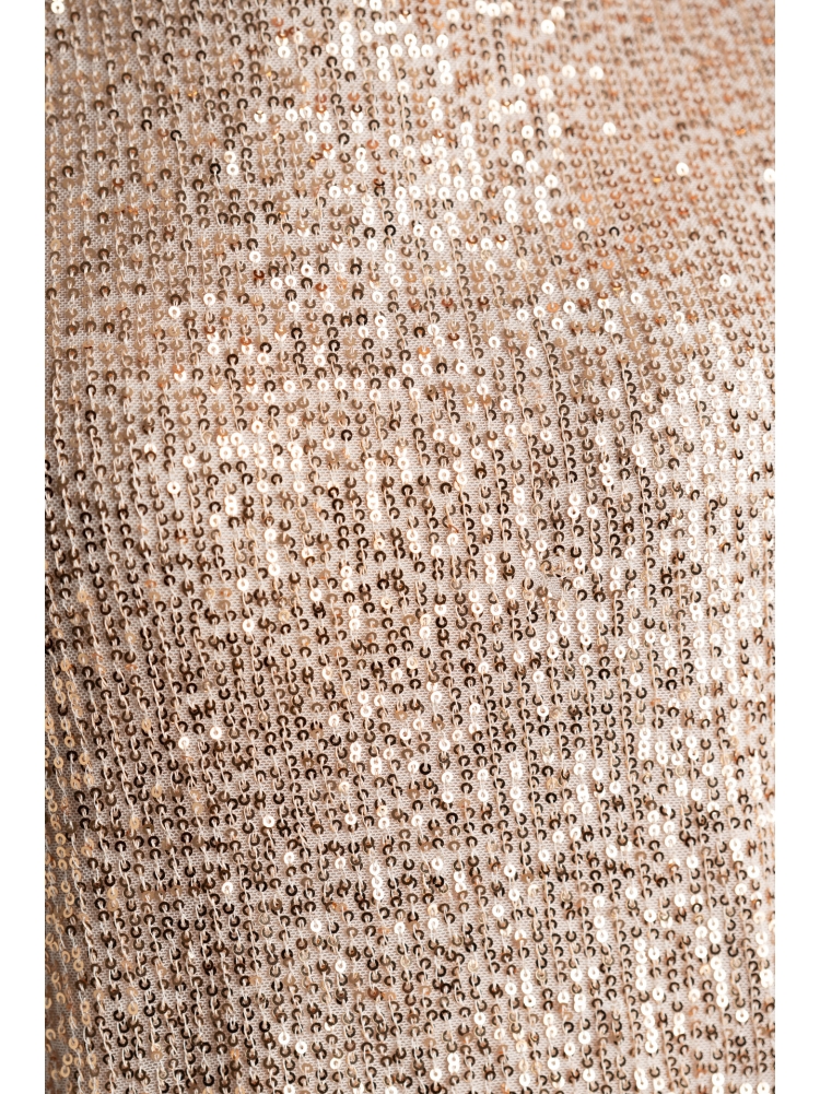 Top donna di paillettes beige