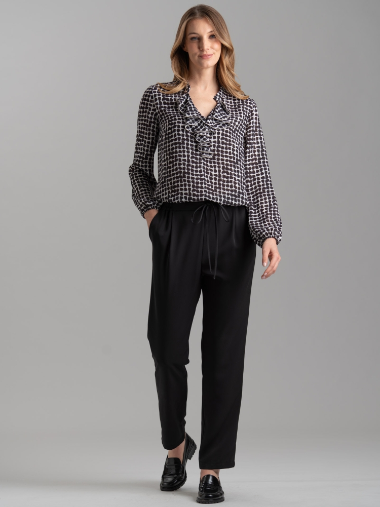 Pantalone donna fluido con coulisse