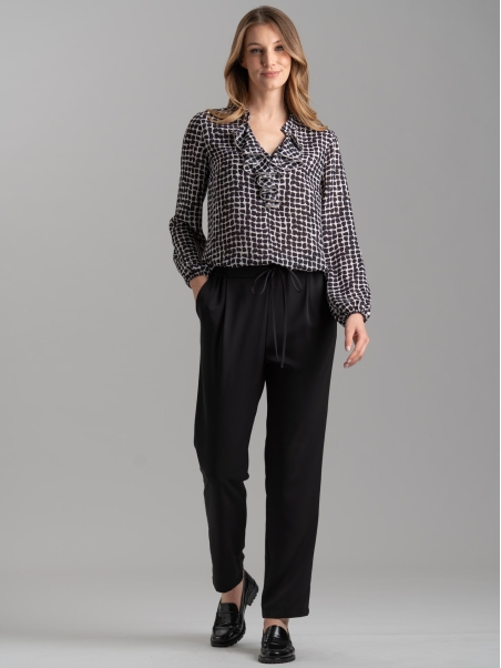 Pantalone donna fluido con coulisse